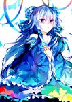  alternate_color bad_id bad_pixiv_id blue_dress blue_eyes blue_hair blue_sleeves bow detached_sleeves dress hair_bow hair_tubes hakurei_reimu happytreefriendspikapika long_hair long_sleeves player_2 solo touhou very_long_hair wide_sleeves 