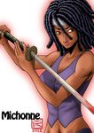  dark_skin dreadlocks hairlocs highres katana michonne_(the_walking_dead) sword the_walking_dead weapon 