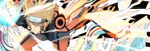  1boy blonde_hair cape facial_mark forehead_protector looking_at_viewer male male_focus naruto nic_(kevin) slit_pupils solo uzumaki_naruto 