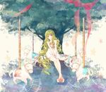  green_hair horse koyomi_roentgen long_hair original solo swing 