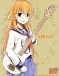  angel_beats! bad_id bad_pixiv_id bass_guitar blonde_hair blue_eyes g&amp;l_guitars guitar instrument jing_hu long_hair school_uniform sekine serafuku solo 