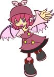  fingernails full_body hat long_fingernails mystia_lorelei outstretched_arm parody puyopuyo puyopuyo_fever solo style_parody touhou transparent_background wings y&amp;k 