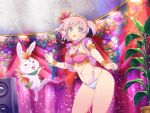  +_+ 1girl animal_ears armlet belly_chain blue_eyes blue_gem blue_panties blush bra bracelet breasts brooch cleavage curtains dancer detached_collar double_bikini feather_hair_ornament feathers flower flower-shaped_pupils flower_pot game_cg garland_(decoration) gem gold gold_armlet gold_bracelet gold_hairband gold_trim green_flower green_scarf green_skirt groin hair_ornament hairband headdress heart heart_brooch heart_o-ring hibari_(senran_kagura) indoors jewelry large_breasts leaf light_particles linea_alba looking_at_viewer midair navel ninto_(senran_kagura) non-circular_lens_flare o-ring official_alternate_costume official_art open_mouth orange_flower orange_rose panties pink_bra pink_flower pink_hair pink_pupils pink_rose plant potted_plant purple_bra purple_flower purple_panties purple_rose rabbit rabbit_ears red_eyes red_flower red_gem red_rose revealing_clothes rose samba_costume scarf senran_kagura senran_kagura_new_link shiny_skin short_hair short_twintails skindentation skirt sparkle speaker standing star_(symbol) stomach strapless strapless_bra symbol-shaped_pupils tassel tongue twintails underwear yellow_flower yellow_rose 