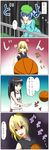  4koma basketball comic highres houraisan_kaguya is_that_so kawashiro_nitori multiple_girls rumia seren_(staphy) touhou translation_request two_side_up uniform 