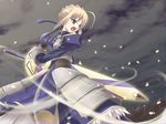  armor artoria_pendragon_(all) fate/stay_night fate_(series) saber satomi solo sword wallpaper weapon 