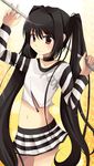  artist_request black_hair flat_chest golf_club highres kooh long_hair pangya red_eyes skirt solo twintails 