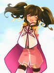  anise_tatlin arms_behind_back brown_hair closed_eyes koto_(colorcube) lowres smile tales_of_(series) tales_of_the_abyss twintails 