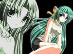  artist_request green_eyes green_hair half_updo higurashi_no_naku_koro_ni long_hair non-web_source solo sonozaki_shion zoom_layer 