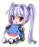  artist_request chibi dolfini gloves kooh lowres pangya red_eyes silver_hair solo thighhighs twintails 