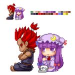  artist_request capcom crossover gouki lowres patchouli_knowledge street_fighter touhou 