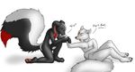  arctic_fox bunk canine duo forceswerwolf fox gay hybrid kissing lagomorph male mammal rabbit skunk skunkbunny skunkhase skunny swiftayama white_fox 