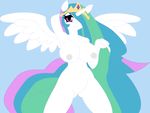  breasts equine female friendship_is_magic hair horn horse long_hair looking_at_viewer my_little_pony pony princess_celestia_(mlp) 