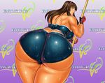  ass brown_hair circle_max from_behind hitomi hitomi_(doa) huge_ass 