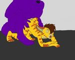 anthro ass_up brown_hair butt canine doggy_position doggystyle duo eyes_closed from_behind fur gay hair lombax male mammal nude open_mouth purple purple_fur ratchet_and_clank sekotta sex simple_background size_difference stripes toned unknown_artist wolf yellow_fur 