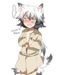  animal_ears artist_name bad_id bad_twitter_id blush dated fang fox_ears fox_tail long_hair open_mouth original rebecca_(keinelove) shirogane_mitsuki signature silver_hair solo tail yellow_eyes 