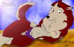  anthro anthrofied balto_(film) breasts canine dog female jenna mammal navel nipples panties pose robert_the_husky underwear 