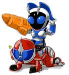  1girl belt girl_on_top kamen_rider kamen_rider_accel kamen_rider_fourze_(series) kamen_rider_nadeshiko kamen_rider_w mask nof riding rocket sitting sitting_on_person wheel 