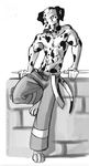  anthro canine dalmatian dog firefighter male mammal pinup pose solo suggestive 