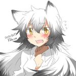  animal_ears artist_name bad_id bad_twitter_id blush dated fang fox_ears fox_tail long_hair lowres open_mouth original rebecca_(keinelove) shirogane_mitsuki signature silver_hair solo tail yellow_eyes 