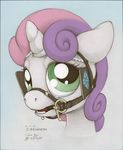 bit_gag bridle cub ecmajor equine female friendship_is_magic gag hair horn horse looking_at_viewer mammal my_little_pony pony protrait solo sweetie_belle_(mlp) tears tlatophat two_tone_hair unicorn young 
