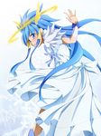  aoki_reika blue blue_dress blue_eyes blue_hair blush cure_beauty dam-miyuki dress hair_tubes halo highres long_hair magical_girl precure princess_form_(smile_precure!) smile smile_precure! solo 