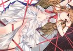  armpits asuna_(sao) brown_eyes brown_hair caidychen choker legs long_hair navel pointy_ears ribbon solo sword_art_online titania_(sao) 