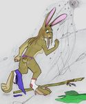  digitigrade female lagomorph magic mammal mnbvcxz paws plain_background rabbit transformation 