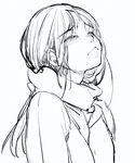  bad_id bad_pixiv_id doodle greyscale monochrome original sakiyo_cake scarf solo tears 