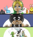  3boys bunny child link male male_focus multiple_boys net nintendo ocarina_of_time spirit_tracks the_legend_of_zelda the_legend_of_zelda:_ocarina_of_time the_legend_of_zelda:_spirit_tracks toon_link 