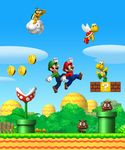  3d goomba highres koopa_paratroopa koopa_troopa lakitu luigi mario mario_(series) new_super_mario_bros. nintendo official_art paratroopa piranha_plant super_mario_bros. 