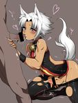  animal_ears bad_id bad_pixiv_id bare_shoulders black_legwear brown_background censored cum cum_in_mouth fellatio fox_ears fox_tail heart jewelry male_focus male_masturbation masturbation multiple_boys multiple_penises navel oral original otoko_no_ko pantyhose penis pointless_censoring purple_eyes simple_background sitting slit_pupils solo_focus tail testicles thick_thighs thighs torn_clothes torn_legwear undressing wadani_hitonori white_hair yaoi yume_rame 
