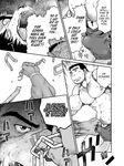  bear biceps big big_muscles brown_fur brown_nose bulge chain chest_tuft chubby comic dialog dialogue english_text fur gay hair human lying male mammal muscles neyukidou nipples open_mouth sweat text the_bear_in_the_forest tuft 