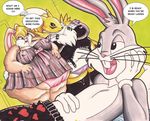 beautifully_ big_breasts breasts bugs_bunny canine cellulite chest_tuft digimon fox huge_breasts lagomorph lingerie lola_bunny looney_tunes obese overweight renamon space_jam warner_bros. warner_brothers 