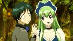  2boys animated animated_gif green_hair groping hokaze_kon ixion_saga mariandale multiple_boys newhalf purple_eyes trap 