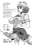  animal_ears blush breasts censored cosine cum ejaculation fox_ears fox_tail futanari greyscale huge_penis inverted_nipples large_breasts masturbation monochrome nipples no_bra no_panties open_mouth penis projectile_cum rpk_(upotte!!) school_uniform shirt_lift short_hair skirt skirt_lift solo tail testicles translation_request upotte!! 