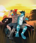  abs anthro argonian biceps black_hair blue_dragon blue_eyes blue_hair blue_skin body_markings brown_skin bulge car cigarette claws clothed clothing dragon flexing gay green_skin grey_skin hair half-dressed horn hug looking_at_viewer male markings muscles no_swift outside pecs pointing pose red_hair red_skin reptile scales scalie schism shorts sitting smile smoking spots stripes tagg taggcrossroad the_elder_scrolls toe_claws toned topless vehicle video_games white_skin yellow_eyes 
