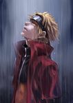  blonde_hair facial_mark headband looking_up male_focus naruto naruto_(series) rain redemption13 solo uzumaki_naruto wet wet_clothes wet_hair whisker_markings yellow_eyes 