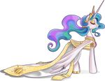  crown dress equine female feral friendship_is_magic horn horse ladyamaltea mammal my_little_pony pony princess_celestia_(mlp) solo winged_unicorn wings 