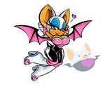  &lt;3 bat blue_eyes boots breasts cleavage clothed clothing female looking_at_viewer mammal rouge_the_bat sega sif solo sonic_(series) wide_hips wings 