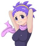  1girl anzu_(pokemon) breasts gym_leader pokemon scarf smile solo 