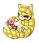  blue_eyes blush disembodied_penis female male penis plain_background pok&eacute;mon pussy_juice sandshrew straight tranquilmyst white_background yellow_body 