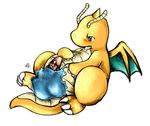  ambiguous_gender ditto dragonite erection fellatio male oral oral_sex penis plain_background pok&eacute;mon sex shiny_pokemon size_difference tranquilmyst white_background 