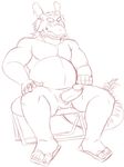  anthro biceps big_muscles big_penis chinese_dragon chubby digitigrade dragon erection father hair horn male morenatsu muscles nude parent pecs penis precum sandals scalie sketch solo spread_legs spreading tappei thegreatmatsutzu toes 