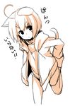  absurdres animal_ears dodome-iro_mayonnaise highres monochrome original sharon_(dodomayo) short_hair simple_background solo tail translated white_background 