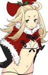  blonde_hair bravely_default:_flying_fairy bravely_default_(series) edea_lee gloves green_eyes holly jacket long_hair navel nyan_mi open_clothes open_jacket solo string_panties 