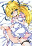  1girl aftersex apron blonde_hair blue_eyes breasts cum dress lilith_aileron long_hair milkpanda tales_of_(series) tales_of_destiny 