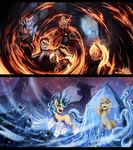  amazing armor bone carrot_top carrot_top_(mlp) cutie_mark derpy_hooves_(mlp) equine female feral fire friendship_is_magic group horse ice mammal monster my_little_pony original_character pegasus pony skeleton snow undead wings ziom05 