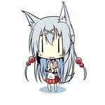  animal_ears chibi long_hair original shirasu_youichi solo white_hair 