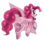  blue_eyes butt cutie_mark equine female friendship_is_magic hair horse looking_at_viewer looking_back my_little_pony pink_hair pinkie_pie_(mlp) pony smile sssonic2 