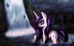  equine female feral friendship_is_magic horn horse macalaniaa mammal my_little_pony outside pony rarity_(mlp) solo unicorn water waterfall 
